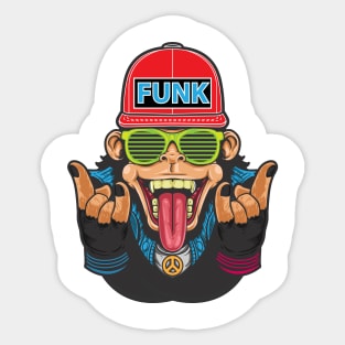 Funky monkey T_shirt Sticker